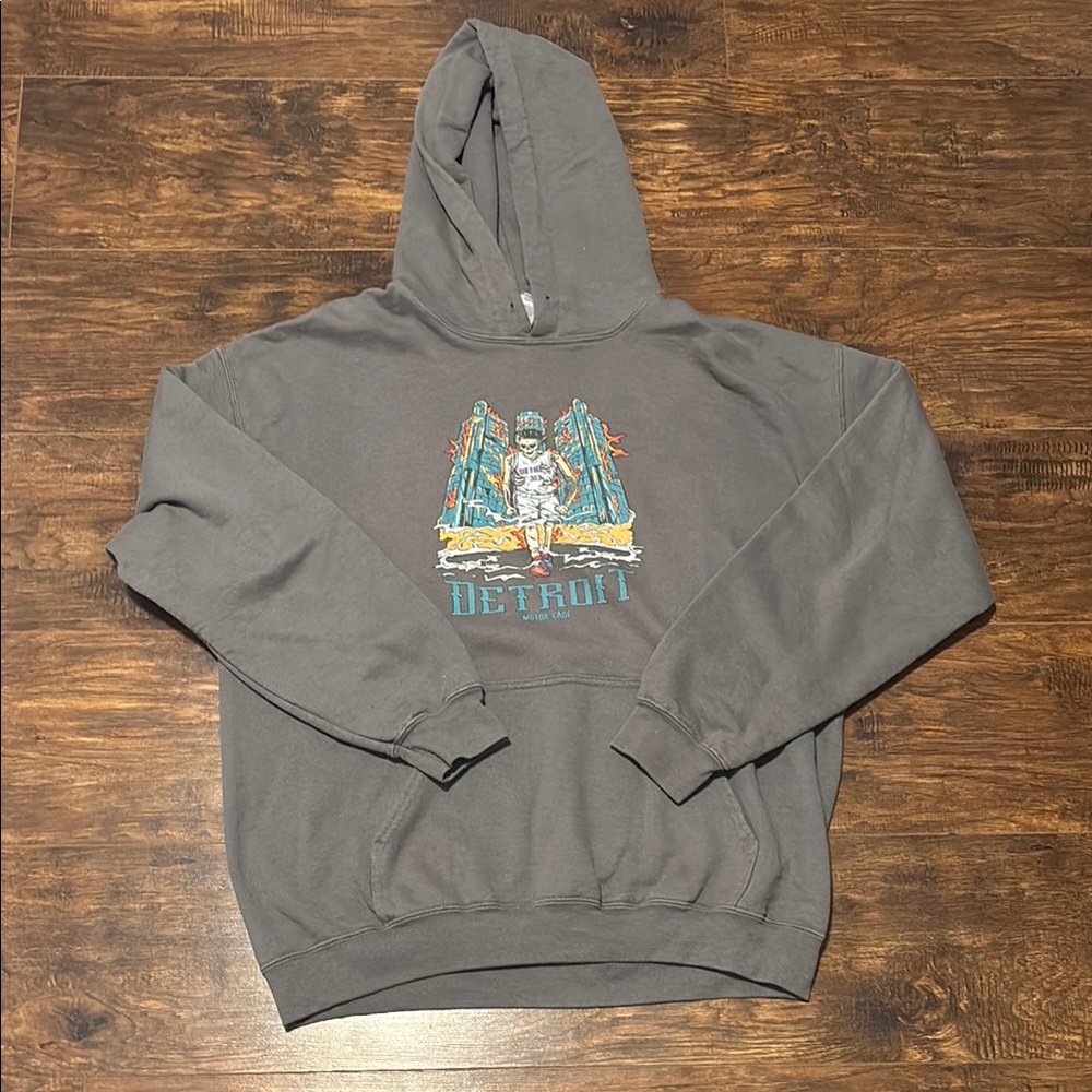 Detroit Graphic Gray Hoodie